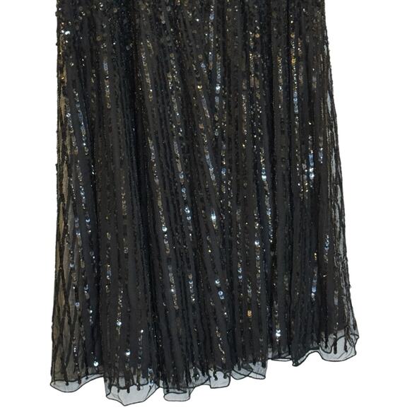 NWT LARA Black Sequin Midi Dress Style 29347 | Size 6 Cocktail Formal - Picture 11 of 13